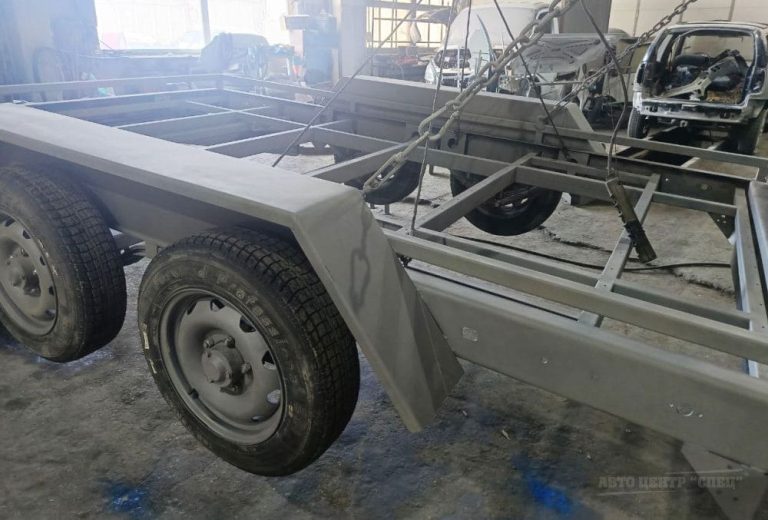 Прицеп Теспа после пескоструйной очистки