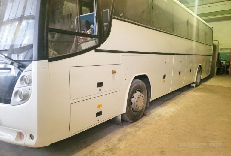 Автобус Scania после кузовного ремонта (слайд 1)