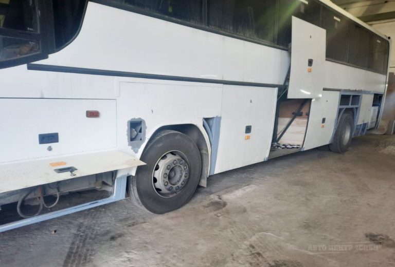 Грунтование автобуса Scania (слайд 1)
