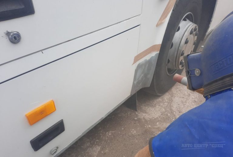Пескоструйная обработка автобуса Scania